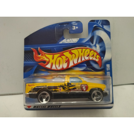 DODGE RAM 1500 PICKUP YELLOW 1:64 HOT WHEELS