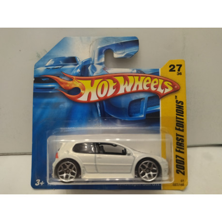 VOLKSWAGEN GOLF GTi WHITE 27 36 2007 FIRST EDITIONS 1 64 HOT WHEELS BCN STOCK CARS