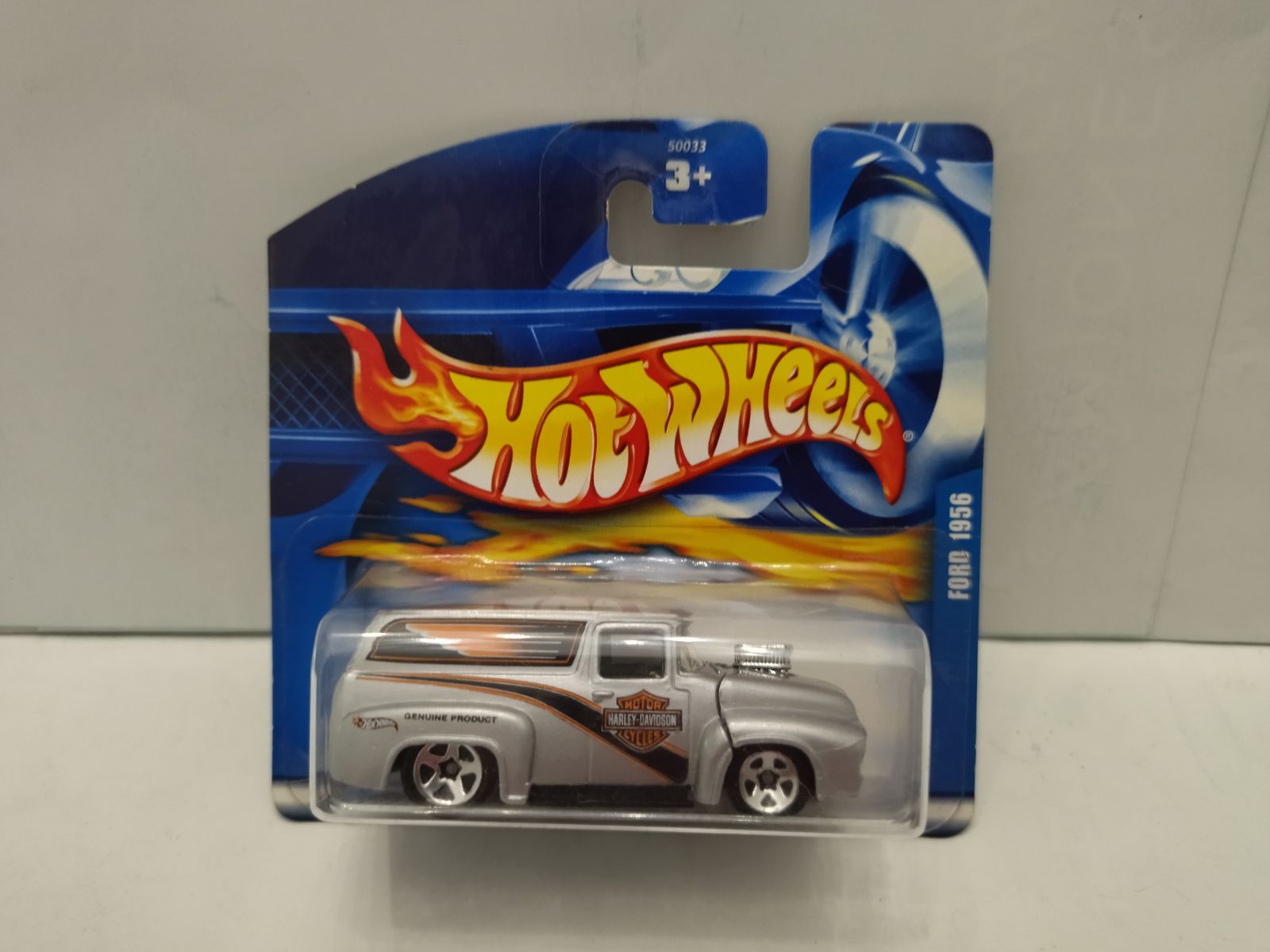 FORD F-100 1956 PANEL TRUCK MOTOR HARLEY-DAVIDSON 1:64 HOT WHEELS