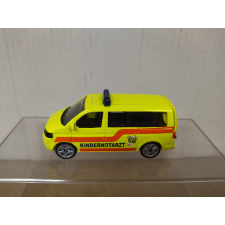 VOLKSWAGEN T5 TRANSPORTER AMBULANCIA INFANTIL/KINDERNOTARZT 1:55 SIKU 1462