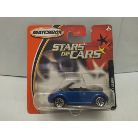 VOLKSWAGEN NEW BEETLE CONCEPT 1 CABRIO BLUE STARS OF CARS 1:64 MATCHBOX