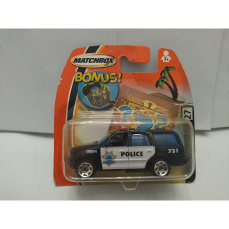 FORD EXPEDITION POLICE 2005 TREASURE BONUS n27 1:64 MATCHBOX