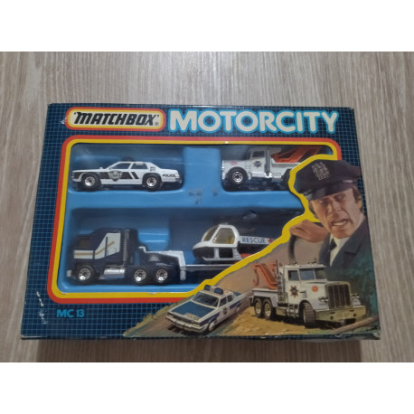 SET MOTORCITY MC13 POLICE & RESCUE 1:64 MATCHBOX