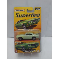 PONTIAC GTO 1970 LIGHT GREEN SUPERFAST n18 1:64 MATCHBOX