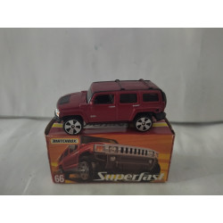 HUMMER H3 SUPERFAST n66 1:64 MATCHBOX OPEN BOX/CAJA ABIERTA