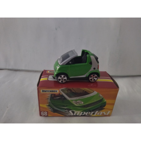 SMART FORTWO CABRIO SUPERFAST n68 1:64 MATCHBOX OPEN BOX/CAJA ABIERTA