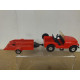 JEEP CJ-5 RED + TRAILER 1:36 CORGI NO BOX