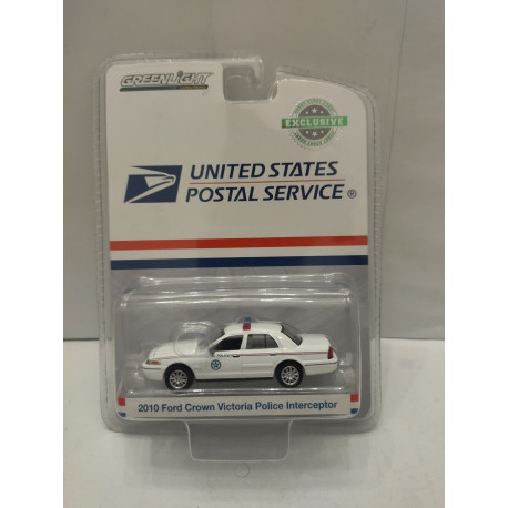 FORD CROWN VICTORIA POLICE INTERCEPTOR 2010 US POSTAL SERVICE 1:64 GREENLIGHT