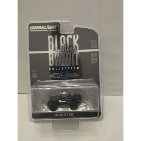 JEEP WILLYS MB 1942 BLACK BANDIT 1:64 GREENLIGHT