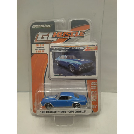 CHEVROLET CHEVELLE 1969 YENKO COPO BLUE GL MUSCLE 1:64 GREENLIGHT