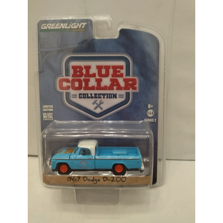 DODGE D-200 1967 BLUE COLLAR 1:64 GREENLIGHT