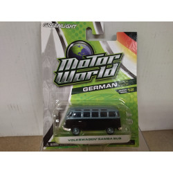 VOLKSWAGEN T1 SAMBA BUS GERMAN EDITION MOTOR WORLD S12 1:64 GREENLIGHT