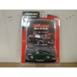 DODGE CHARGER 1968 R/T AUCTION BLOCK 1:64 GREENLIGHT