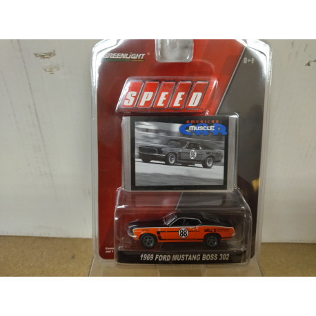 FORD MUSTANG 1969 BOSS 302 MILL´S n88 SPEED 1:64 GREENLIGHT