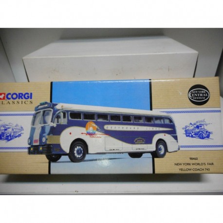 YELLOW COACH 743 NEW YORK KINGSTON BATTLE OF BRITAIN PHILADELPHIA CORGI CLASSICS