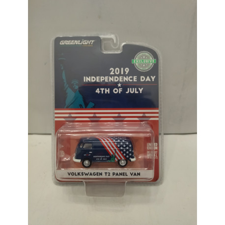 VOLKSWAGEN T1 PANEL VAN 4TH OF JULY INDEPENDENCE DAY 2019 1:64 GREENLIGHT