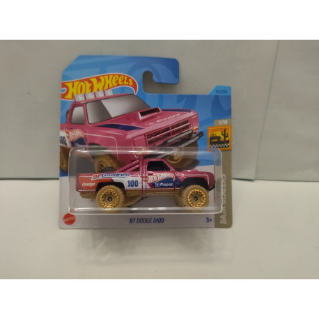 DODGE D-100 1987 PICKUP BFGOODRICH PINK 1/10 BAJA BLAZERS 1:64 HOT WHEELS