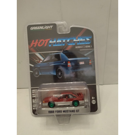 FORD MUSTANG 1988 GT HOT HATCHES GREENMACHINE 1:64 GREENLIGHT