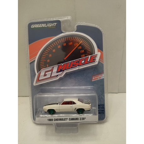 CHEVROLET CAMARO 1969 Z/28 GL MUSCLE GREENMACHINE 1:64 GREENLIGHT