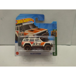 JEEP CHEROKEE 1995 n1995 BEIGE/ORANGE 4/5 MUD STUDS 1:64 HOT WHEELS