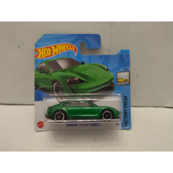 PORSCHE TAYCAN TURBO S GREEN 4/5 FACTORY FRESH 1:64 HOT WHEELS