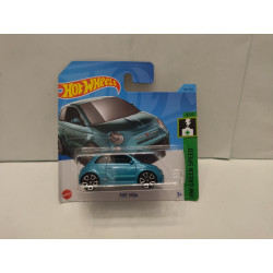 FIAT 500e BLUE 8/10 GREEN SPEED 1:64 HOT WHEELS