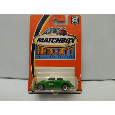 VOLKSWAGEN BEETLE TAXI MEXICO HERO-CITY 31 1:64 MATCHBOX BOX
