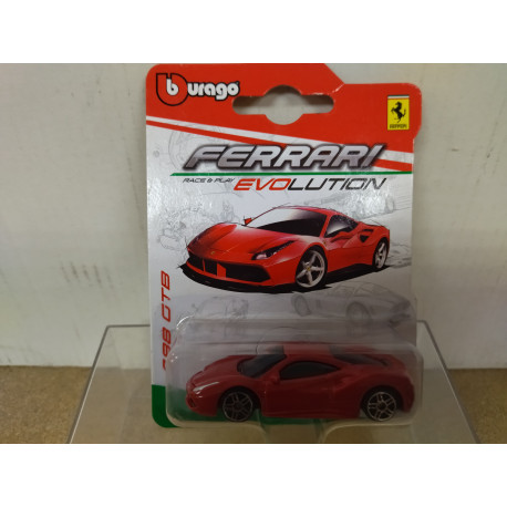 FERRARI 488 GTB RED RACE & PLAY EVOLUTION 1:72 BBURAGO