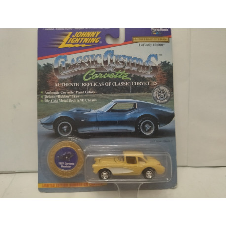 CHEVROLET CORVETTE C1 1957 ROADSTER YELLOW 1:64 JOHNNY LIGHTNING