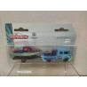VOLKSWAGEN T1 PICKUP + TRAILER BOAT DIVE DEEP 1:59/ apx 1:64 MAJORETTE