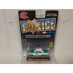 FORD GALAXIE 1965 USA POLICE PENNSYLVANIA STATE PATROL 1:64 RACING CHAMPIONS