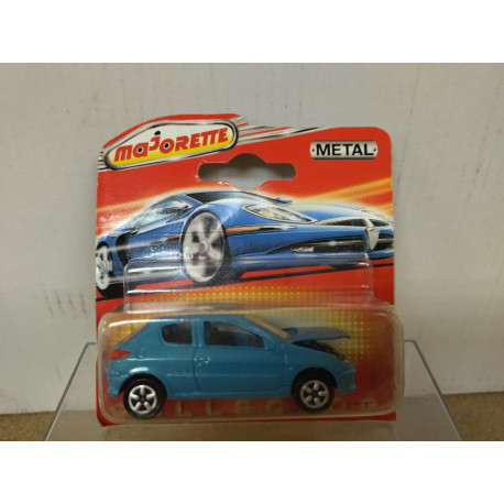 PEUGEOT 206 BLUE STREET CARS 1:53/ apx 1:64 MAJORETTE 205