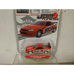 NISSAN SKYLINE 2002 GT-R BNR34 RS R RED 1:64 JDM TUNERS JADA