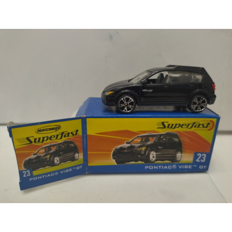 PONTIAC VIBE GT SUPERFAST n23 1:64 MATCHBOX OPEN BOX/CAJA ABIERTA