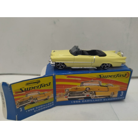 CADILLAC ELDORADO 1956 SUPERFAST n3 1:64 MATCHBOX OPEN BOX/CAJA ABIERTA