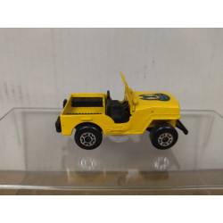 JEEP YELLOW GLIDING CLUB SUPERFAST 38 1:59/ apx 1:64 MATCHBOX NO BOX