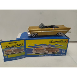 LINCOLN PREMIERE 1957 SUPERFAST n50 1:64 MATCHBOX OPEN BOX/CAJA ABIERTA