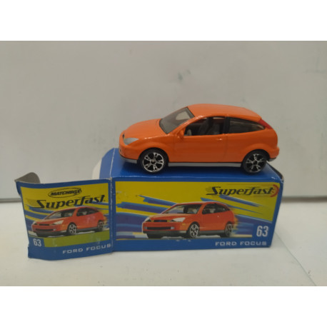 FORD FOCUS SUPERFAST n63 1:64 MATCHBOX OPEN BOX/CAJA ABIERTA