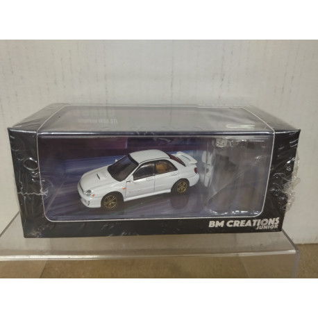 SUBARU IMPREZA 2001 WRX STi WHITE LHD 1:64 BM CREATIONS