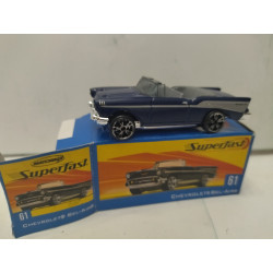 CHEVROLET BEL AIR CONVERTIBLE SUPERFAST n61 1:64 MATCHBOX OPEN BOX/CAJA ABIERTA