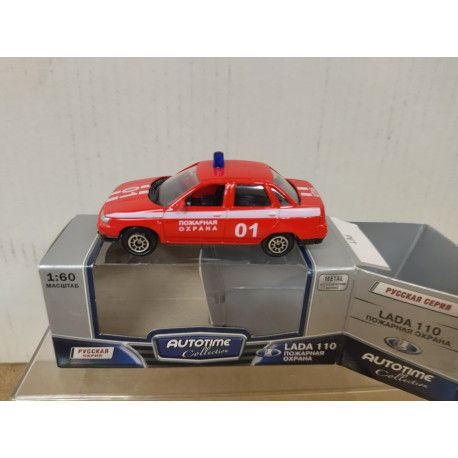 LADA 110 FIRE/POMPIERS/BOMBEROS 1:60/apx 1:64 WELLY AUTOTIME COLLECTION