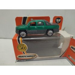CHEVROLET AVALANCHE GREEN 50 YEARS 1:75 58/75 /apx 1:64 MATCHBOX OPEN BOX