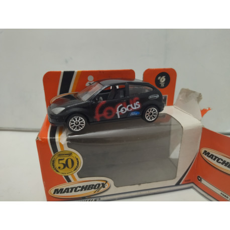 FORD FOCUS BLACK 50 YEARS 6/75 1:57/apx 1:64 MATCHBOX OPEN BOX