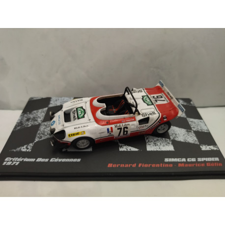 SIMCA CG SPIDER 1971 CRITERIUM DES CEVENNES B.FIORENTINO 1:43 ALTAYA IXO