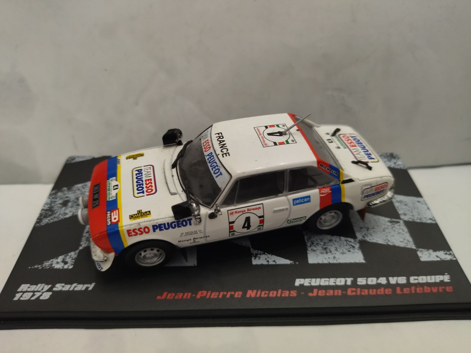 Modèle Réduit Peugeot 504 Safari Rally Kenya 1976 - Altaya 1/43 - Neuf