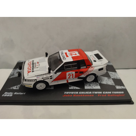 TOYOTA CELICA 1985 TWIN CAM TURBO RALLY SAFARI J.KANKKUNEN 1:43 ALTAYA IXO