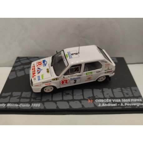CITROEN VISA 1000 PISTES 1985 RALLY MONTE CARLO ANDRUET 1:43 ALTAYA IXO NO RETRO