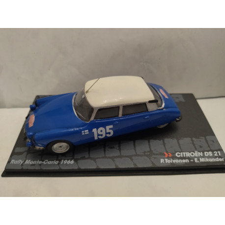 CITROEN DS21 1966 RALLY MONTE CARLO P.TOIVONEN 1:43 EAGLEMOSS IXO
