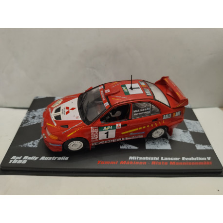 MITSUBISHI LANCER EVO V 1998 RALLY API AUSTRALIA T.MAKINEN 1:43 ALTAYA IXO