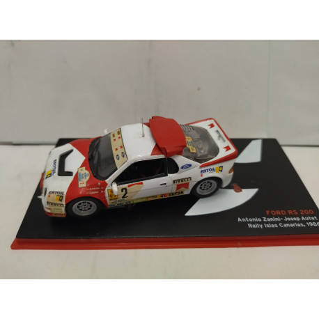 FORD RS 200 RALLY CANARIAS 1986 A.ZANINI 1:43 ALTAYA IXO